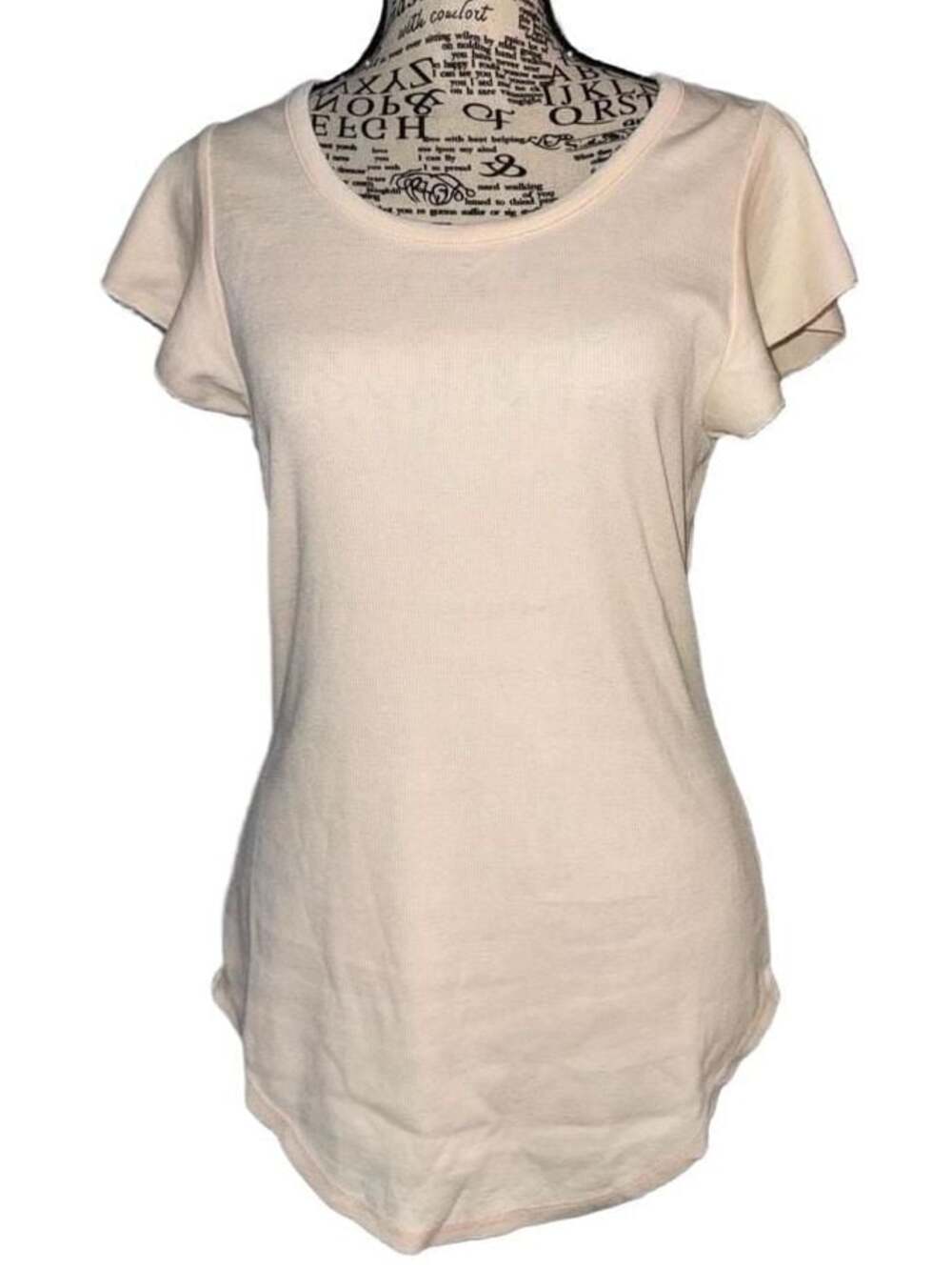 Chaser Women’s Medium Sweetie Pink Flutter Sleeve Tee NWT